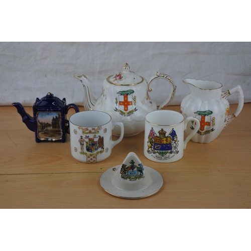 441 - A lot of commemorative ware including teapot, dish and more.