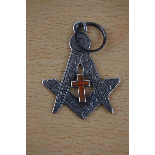 445 - A Sterling Silver masonic medal.