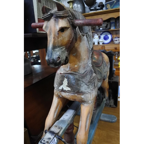 477 - An antique style rocking horse.