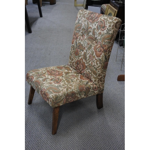 486 - An upholstered bedroom chair.