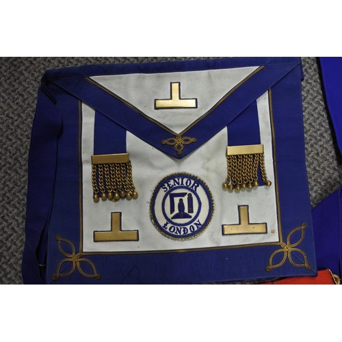 491 - A lot of Masonic aprons.