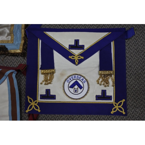 493 - A lot of Masonic aprons.