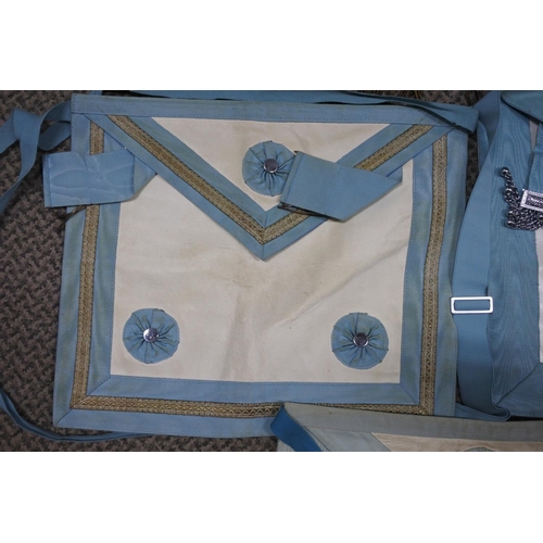 498 - A lot of Masonic aprons.