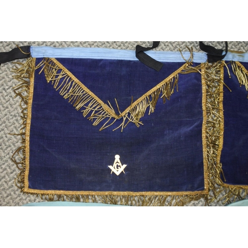 498 - A lot of Masonic aprons.