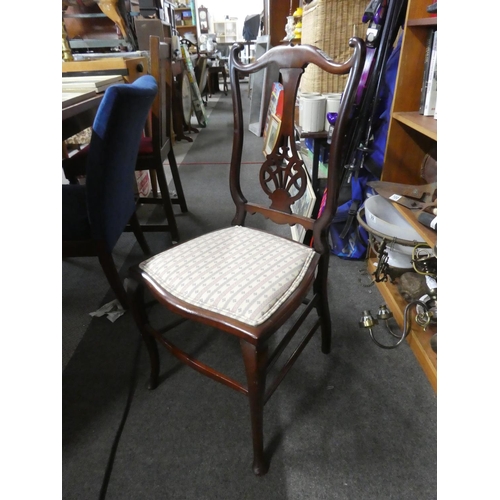 519 - A mahogany framed bedroom chair.