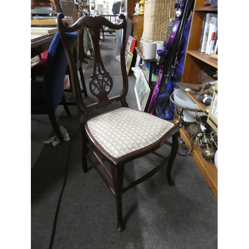 519 - A mahogany framed bedroom chair.