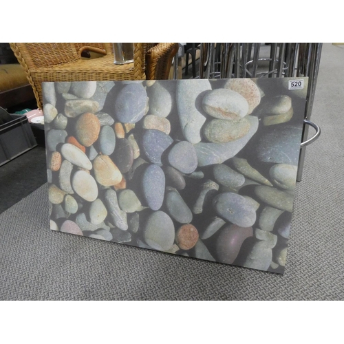 520 - A pebble canvas picture.