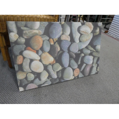 520 - A pebble canvas picture.