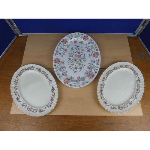 522 - A Minton Hatton Garden platter and two others.