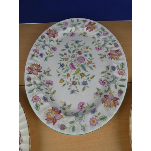 522 - A Minton Hatton Garden platter and two others.