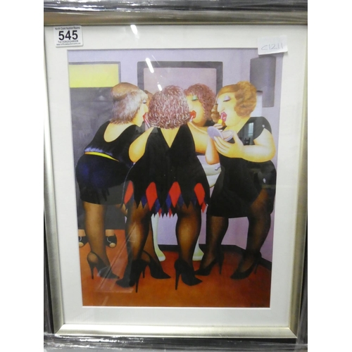 545 - A framed Beryl Cook print.