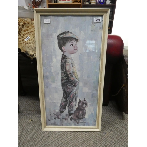 546 - A vintage framed print.