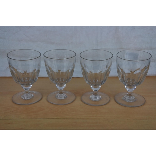 603 - A set of four antique rummer glasses.