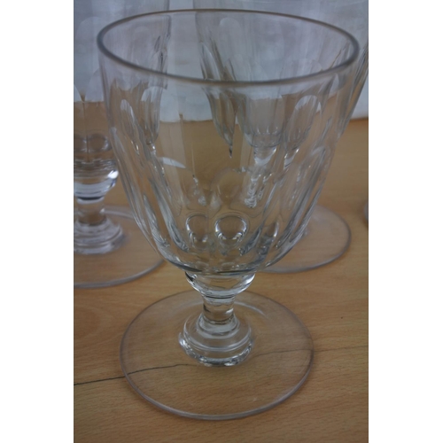 603 - A set of four antique rummer glasses.