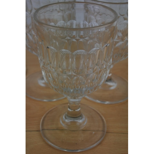 612 - A set of four antique rummer glasses.