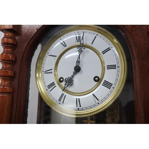 617 - A stunning handmade double weight vienna wall clock by Colin H Simpson, Magherafelt.