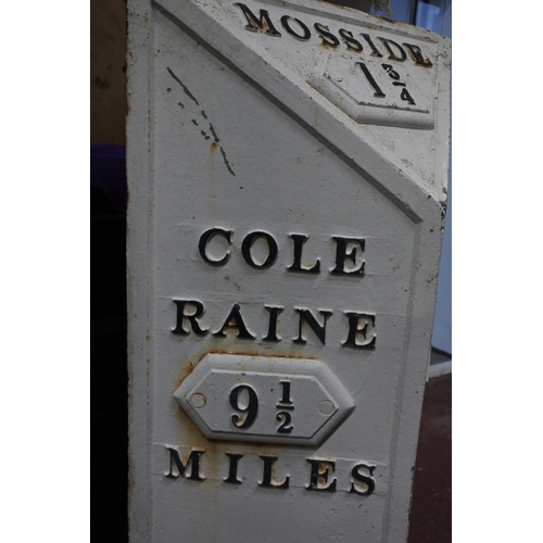 622 - A stunning and rare Victorian cast iron milestone marker for Coleraine, Mosside, Ballycastle. Measur... 