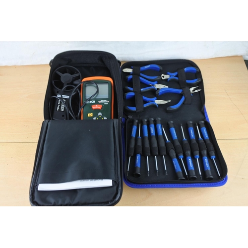 63 - A cased Draper tool kit and a cased Extech Anemometer/Thermometer.