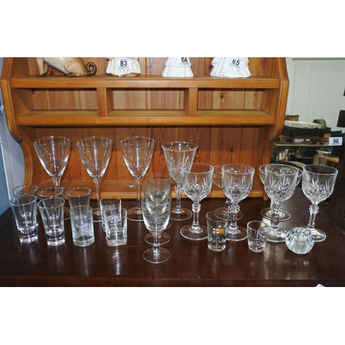 89 - A large assortment of glassware.