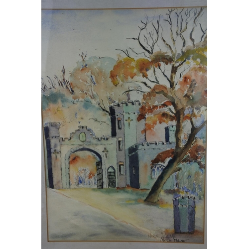 110 - A stunning framed watercolour by Nora Milne. Approx 36x47cm.