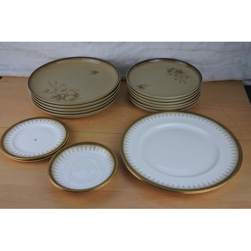 123 - A collection of vintage Denby 'Images' plates and a Paragon bone china 'Atena' plates.