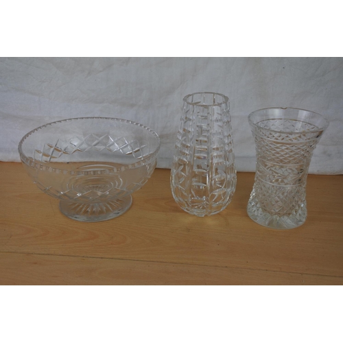 126 - A Waterford crystal vase (a/f) and more.