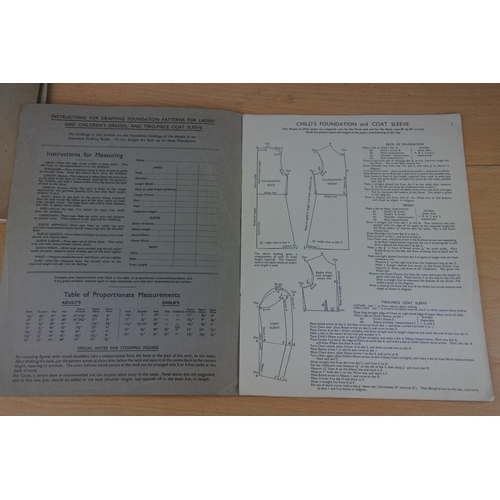 558 - Three vintage Haslam System of Dresscutting illustrated book of draftings.