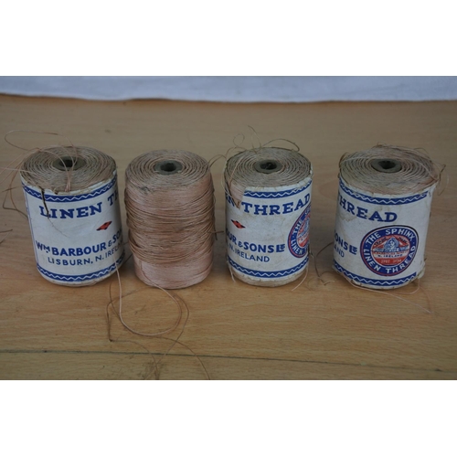 563 - Four vintage spools of 'The Sphinx Linen Thread'.