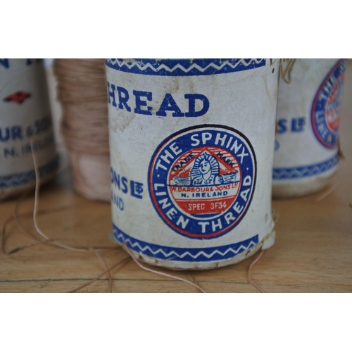 563 - Four vintage spools of 'The Sphinx Linen Thread'.