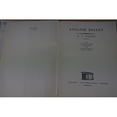 568 - A vintage book 'The English Ballet' by W J Turner.