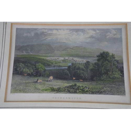 574 - An old framed and glazed picture titled Cockermouth