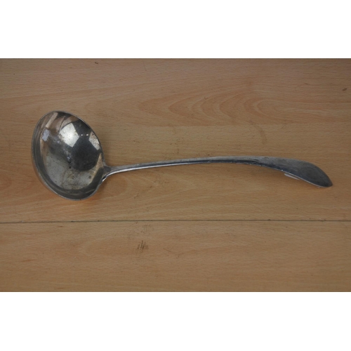 575 - A large vintage silver plated ladle.