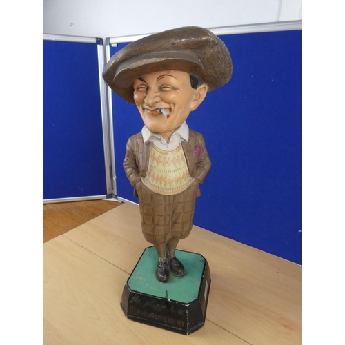 65 - A stunning vintage Golf Ball advertising display character 'He played a Bromford', measuring 55cm in... 