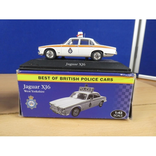 74 - Two boxed Atlas Editions 'Best of British Police Cars - Jaquar XJ6 & Ford Anglia'.