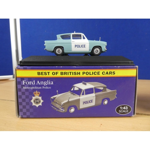 74 - Two boxed Atlas Editions 'Best of British Police Cars - Jaquar XJ6 & Ford Anglia'.