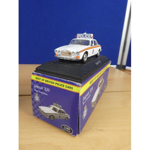 74 - Two boxed Atlas Editions 'Best of British Police Cars - Jaquar XJ6 & Ford Anglia'.