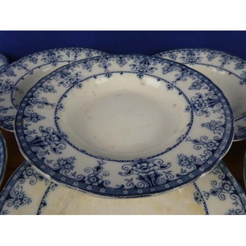 96 - Eight antique Countess soup bowls.