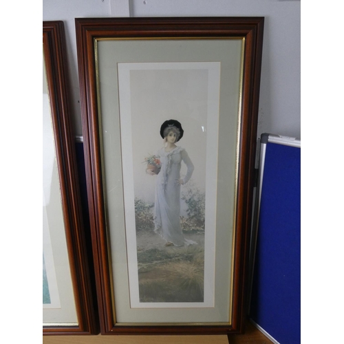 176 - A pair of antique style prints, each measuring 42cm x 85cm.