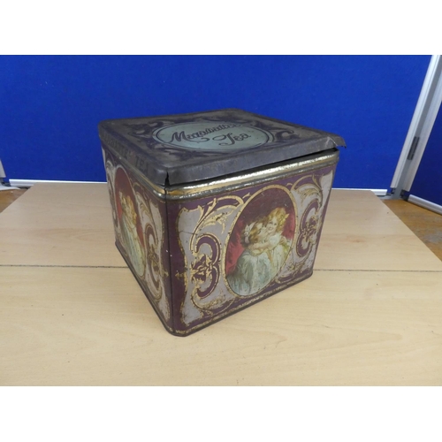 179 - A large stunning vintage tea shop counter display tin.