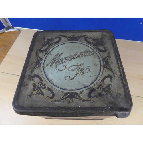 179 - A large stunning vintage tea shop counter display tin.