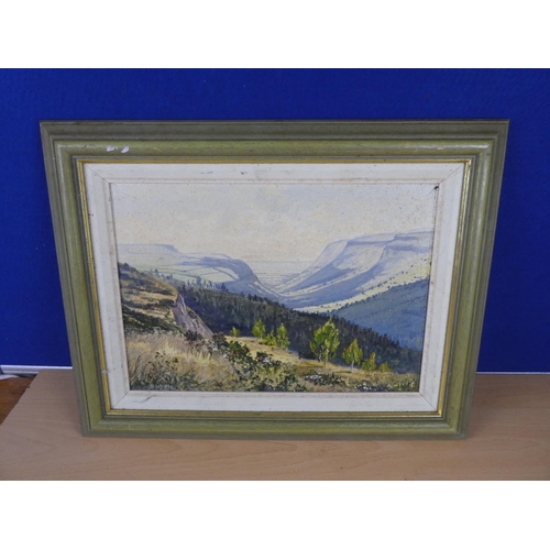 199 - A framed oil painting signed D Whitla, measuring 46cm x 36cm in size.