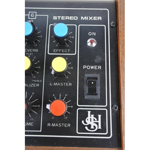 239 - A vintage John Hornby Skewes SXT6 stereo mixer.