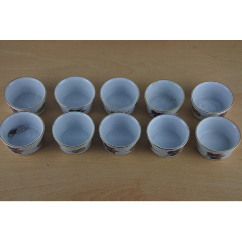 22 - Ten Royal Worcester Evesham ramekin pots