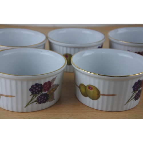 22 - Ten Royal Worcester Evesham ramekin pots