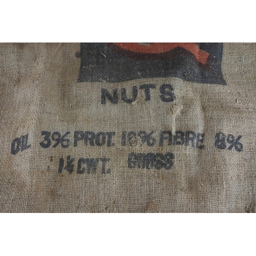 54 - A vintage hessian sack.