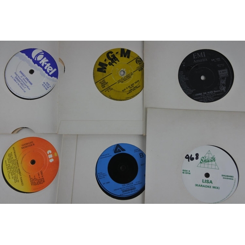 68 - A collection of vintage 45's to include Pointer Sisters, Sting and more.