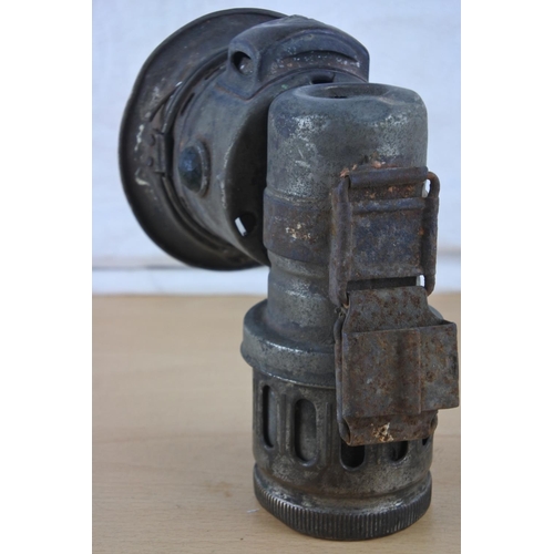 88 - An antique Miller carbide bicycle lamp.