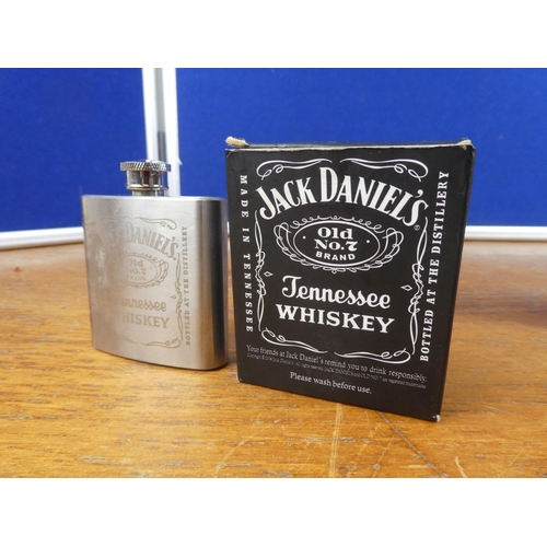 102 - A collection of hip flasks and more.