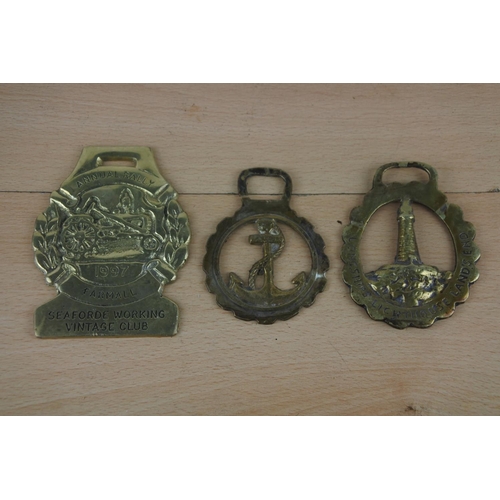 269 - Three antique horse brasses.