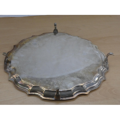 562 - An antique Lonsdale silver plated presentation tray 'Colonel D M Haslehust by the Officers Commandin... 